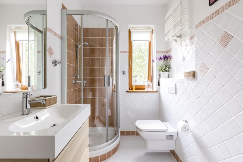 Corner Shower with Built-in Seating